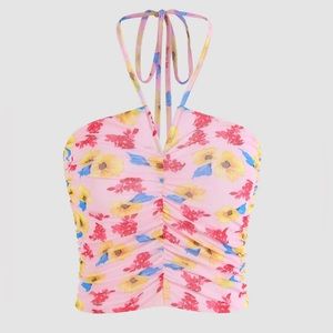Floral halter top